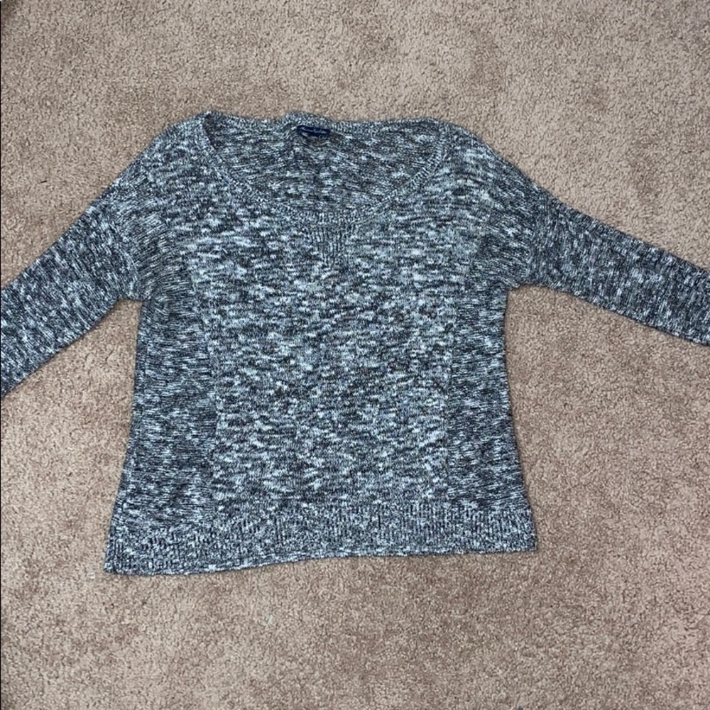 Gray and white shimmery American eagle sweater